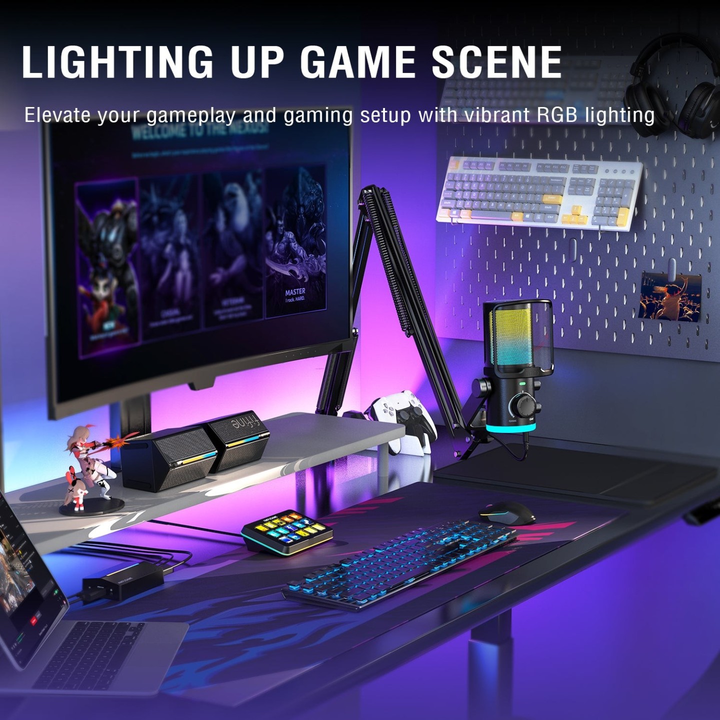 FIFINE AmpliGame AM6T – Kit micro à condensateur avec bras articulé