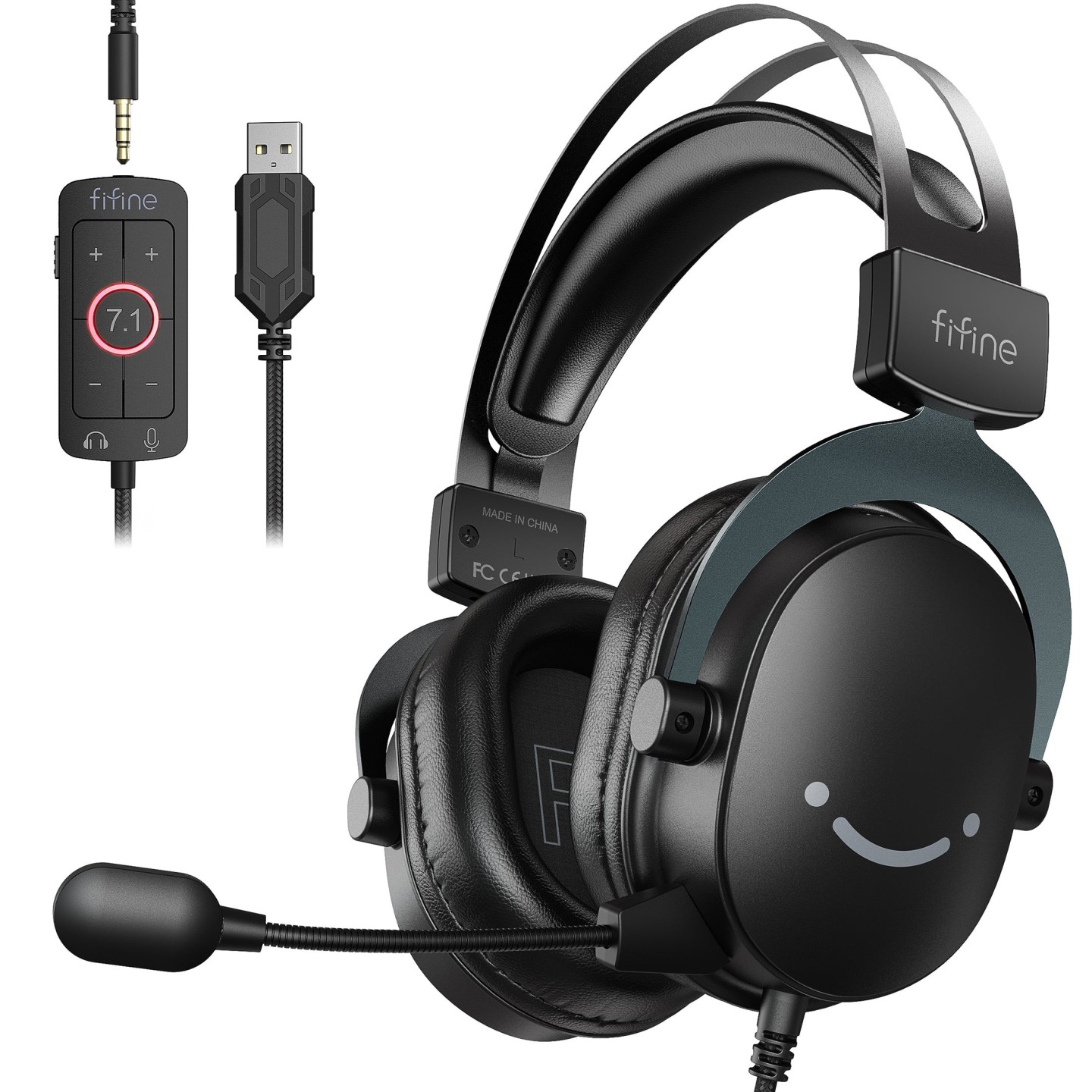 FIFINE AmpliGame H9C – Casque gaming USB à serre-tête extensible