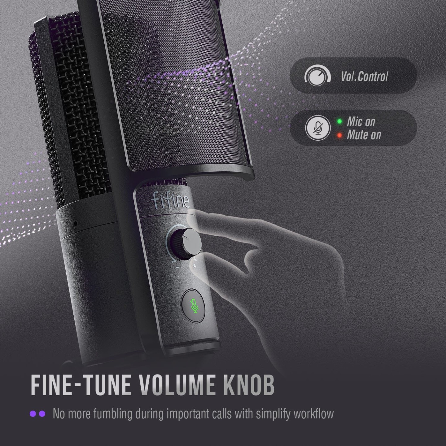 FIFINE K669PRO1 – Micro à condensateur USB avec filtre anti-pop