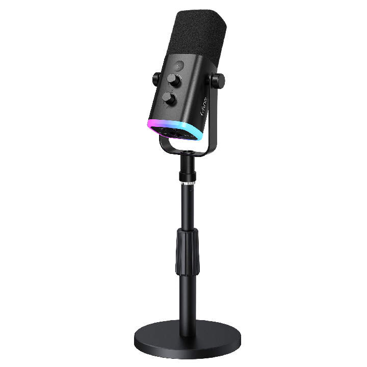 FIFINE AmpliGame AM8S – Micro dynamique avec pied de table réglable