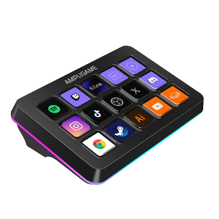 FIFINE AmpliGame D6PRO – Contrôleur de stream à 15 touches macro