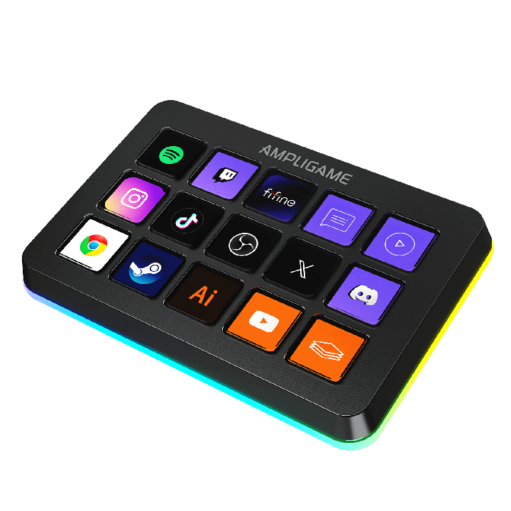 FIFINE AmpliGame D6PRO – Contrôleur de stream à 15 touches macro