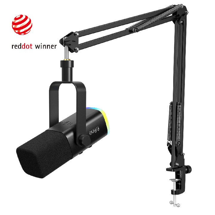 FIFINE AmpliGame AM8T – Kit micro dynamique USB/XLR avec bras articulé