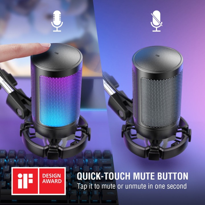 FIFINE AmpliGame A6T – Kit micro à condensateur USB avec bras articulé