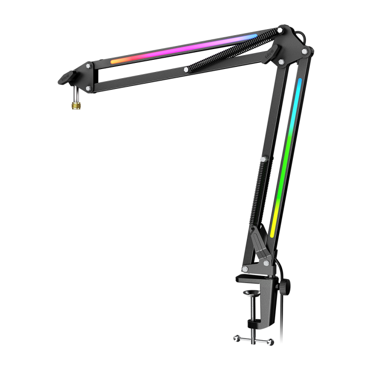 FIFINE AmpliGame BM38 – Bras articulé pour micro RGB